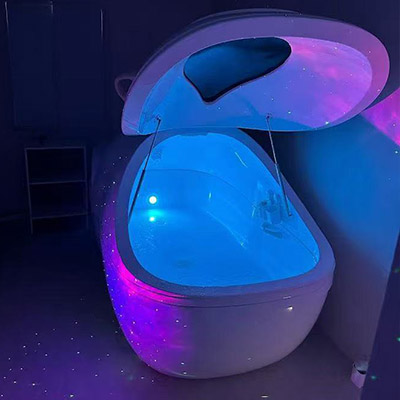Sensory deprivation float tank interior